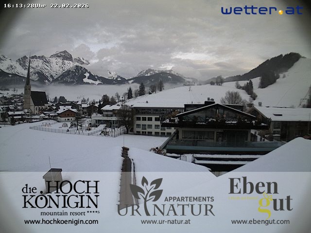 Archiv Foto Webcam Maria Alm: Ausblick Hotel Hochkönigin