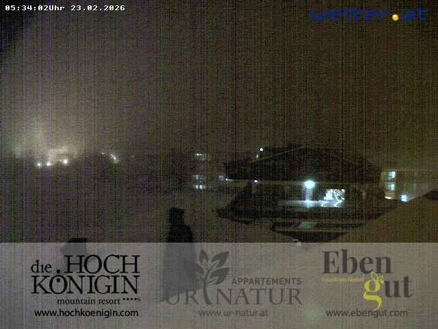 Archiv Foto Webcam Maria Alm: Ausblick Hotel Hochkönigin