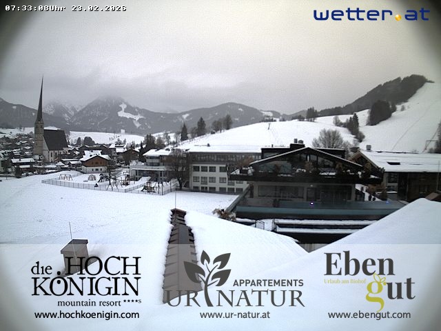 Archiv Foto Webcam Maria Alm: Ausblick Hotel Hochkönigin