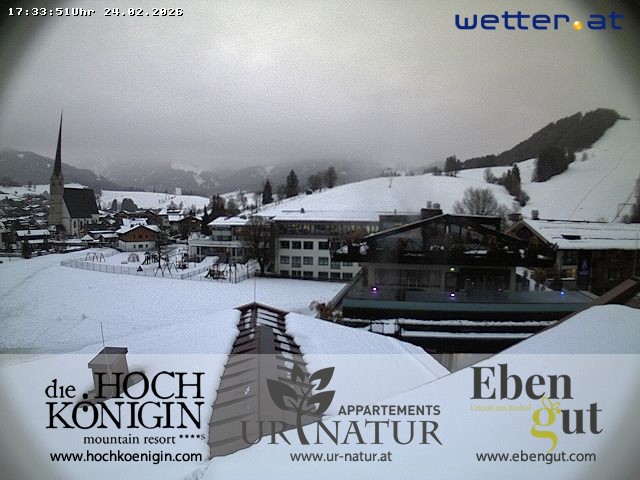 Archiv Foto Webcam Maria Alm: Ausblick Hotel Hochkönigin