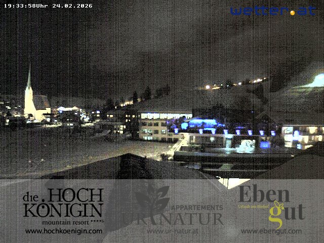 Archiv Foto Webcam Maria Alm: Ausblick Hotel Hochkönigin