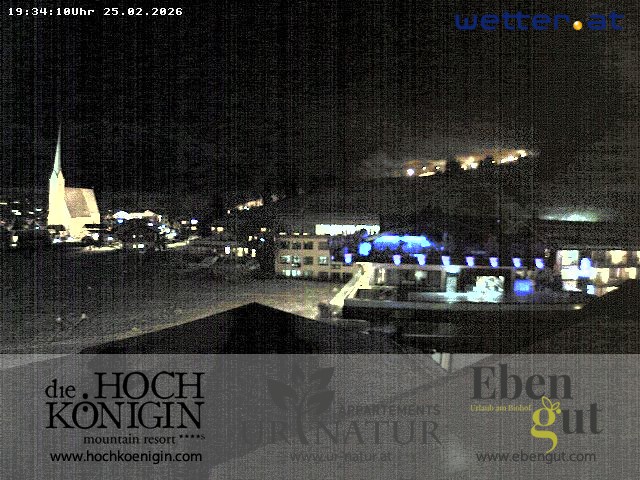 Archived image Webcam Maria Alm - View Hotel Hochkönigin