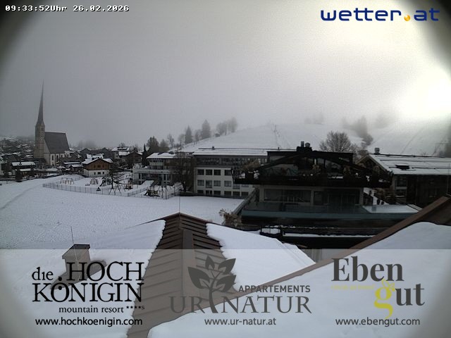 Archived image Webcam Maria Alm - View Hotel Hochkönigin