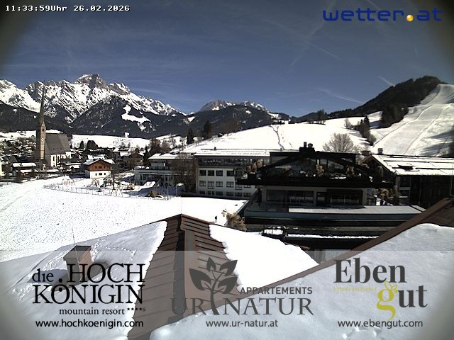 Archived image Webcam Maria Alm - View Hotel Hochkönigin