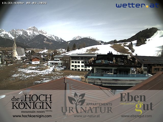 Archiv Foto Webcam Maria Alm: Ausblick Hotel Hochkönigin