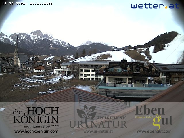 Archiv Foto Webcam Maria Alm: Ausblick Hotel Hochkönigin