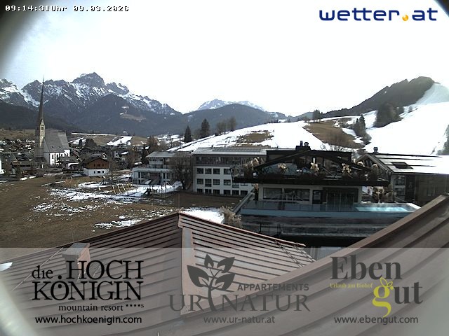 Archiv Foto Webcam Maria Alm: Ausblick Hotel Hochkönigin