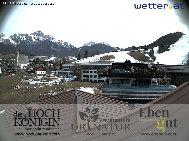 Archiv Foto Webcam Maria Alm: Ausblick Hotel Hochkönigin
