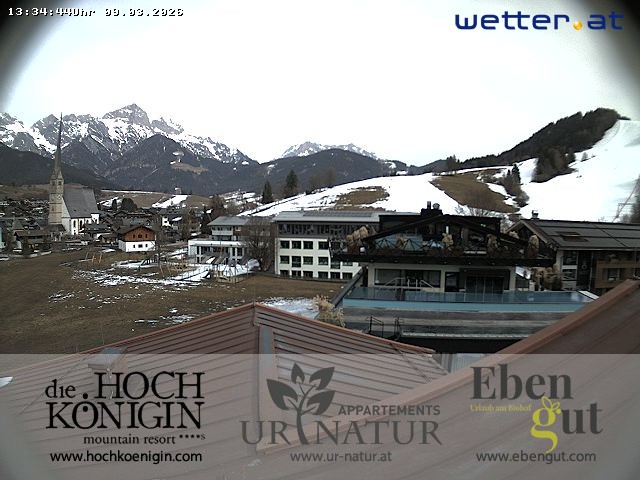 Archived image Webcam Maria Alm - View Hotel Hochkönigin