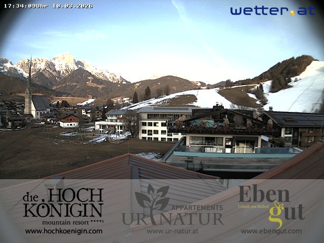 Archiv Foto Webcam Maria Alm: Ausblick Hotel Hochkönigin