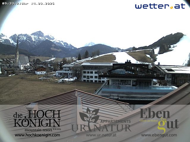 Archived image Webcam Maria Alm - View Hotel Hochkönigin