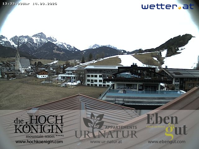 Archived image Webcam Maria Alm - View Hotel Hochkönigin
