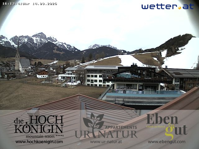 Archived image Webcam Maria Alm - View Hotel Hochkönigin