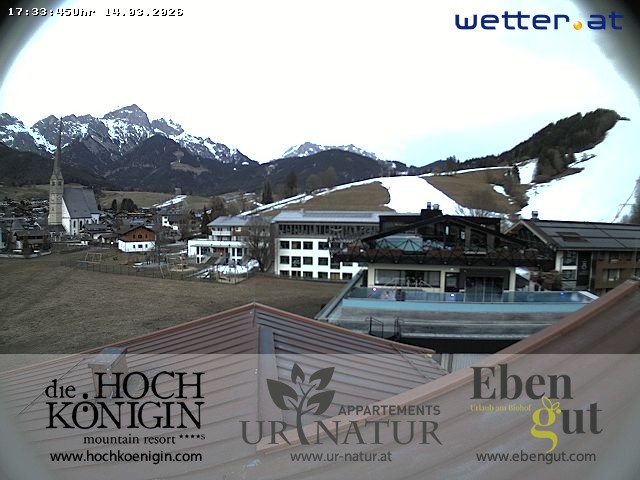 Archived image Webcam Maria Alm - View Hotel Hochkönigin