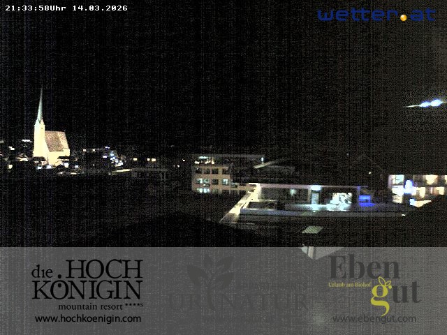 Archived image Webcam Maria Alm - View Hotel Hochkönigin