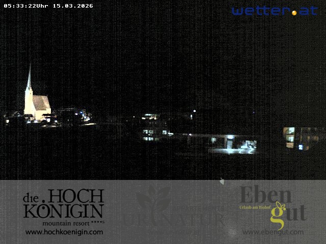 Archived image Webcam Maria Alm - View Hotel Hochkönigin