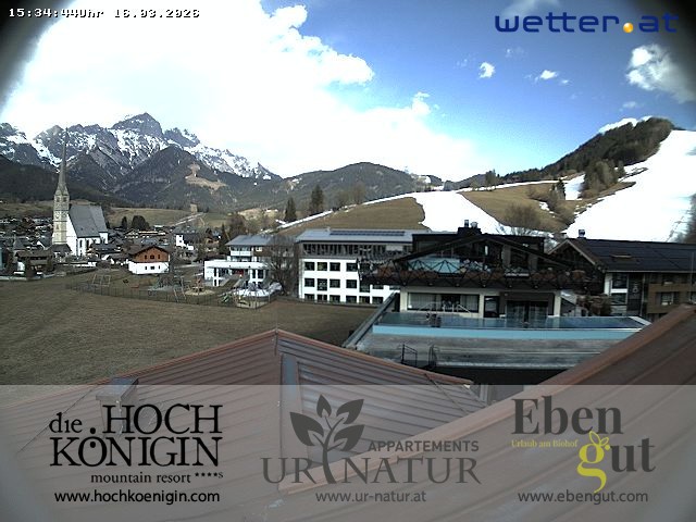 Archiv Foto Webcam Maria Alm: Ausblick Hotel Hochkönigin