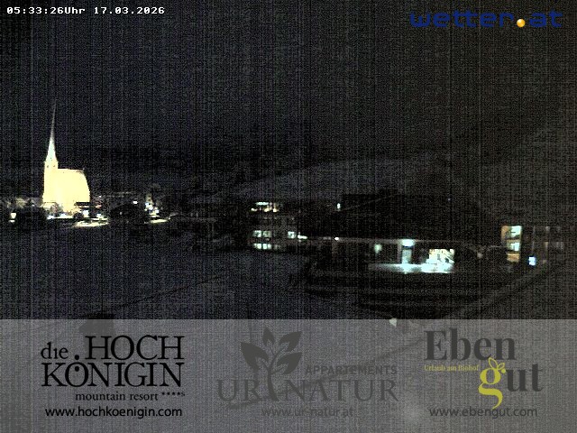 Archiv Foto Webcam Maria Alm: Ausblick Hotel Hochkönigin