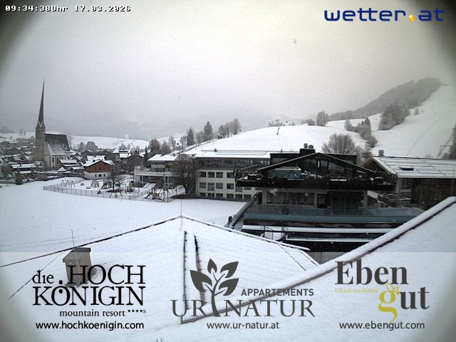 Archiv Foto Webcam Maria Alm: Ausblick Hotel Hochkönigin