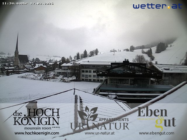 Archiv Foto Webcam Maria Alm: Ausblick Hotel Hochkönigin