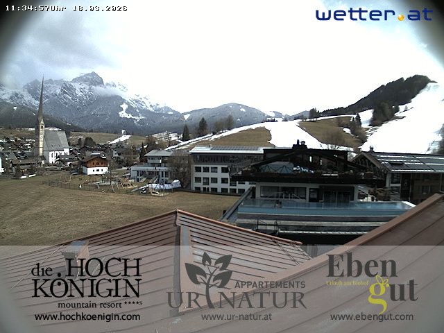 Archiv Foto Webcam Maria Alm: Ausblick Hotel Hochkönigin