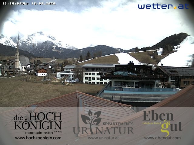 Archiv Foto Webcam Maria Alm: Ausblick Hotel Hochkönigin