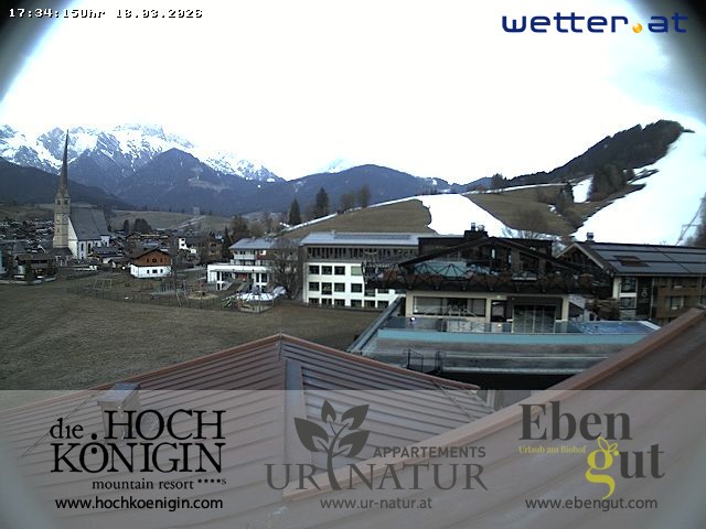 Archiv Foto Webcam Maria Alm: Ausblick Hotel Hochkönigin