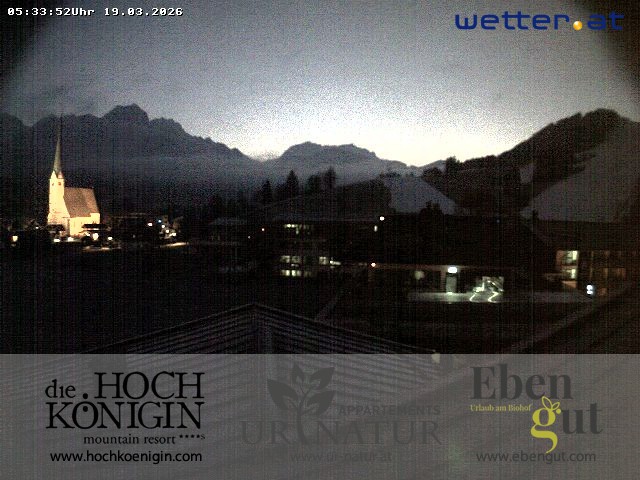 Archiv Foto Webcam Maria Alm: Ausblick Hotel Hochkönigin