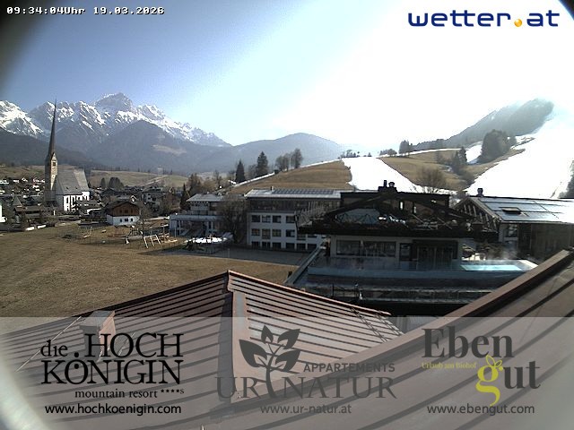 Archiv Foto Webcam Maria Alm: Ausblick Hotel Hochkönigin