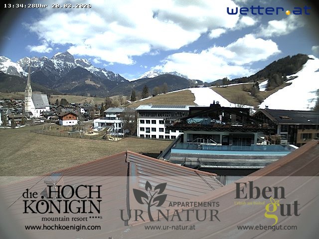 Archiv Foto Webcam Maria Alm: Ausblick Hotel Hochkönigin