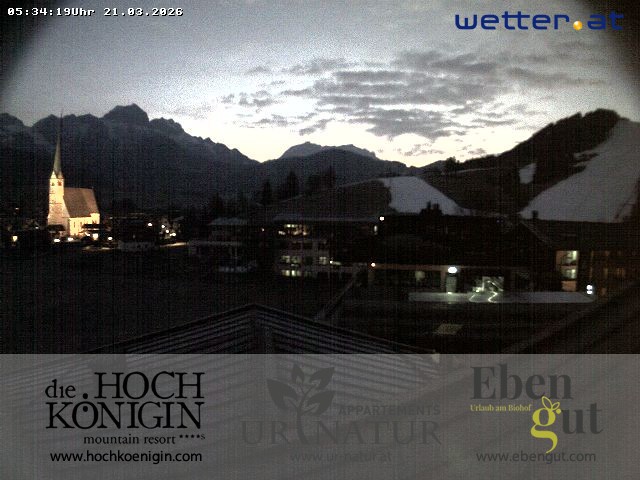Archiv Foto Webcam Maria Alm: Ausblick Hotel Hochkönigin