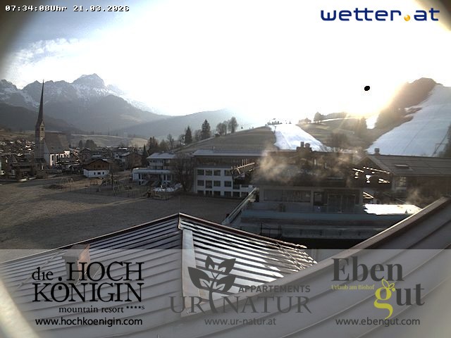 Archived image Webcam Maria Alm - View Hotel Hochkönigin