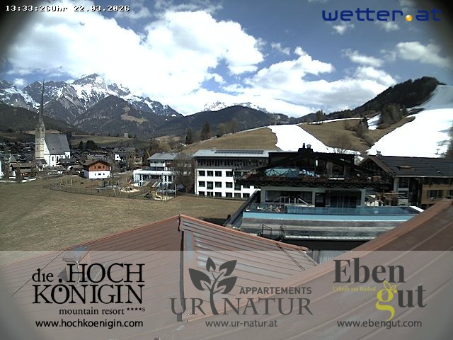 Archiv Foto Webcam Maria Alm: Ausblick Hotel Hochkönigin