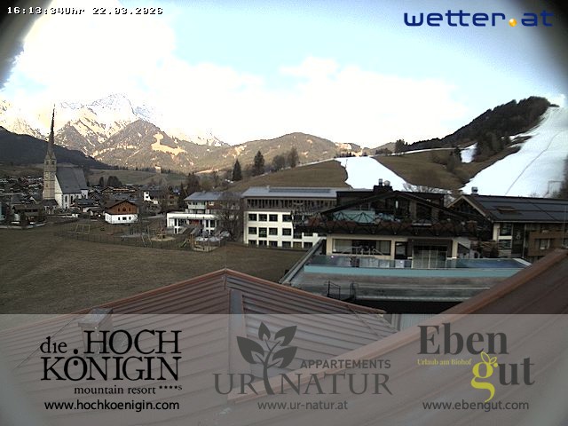 Archiv Foto Webcam Maria Alm: Ausblick Hotel Hochkönigin