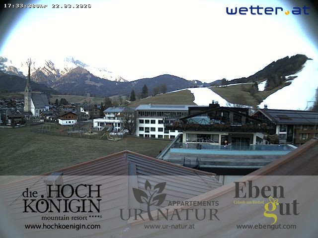Archiv Foto Webcam Maria Alm: Ausblick Hotel Hochkönigin
