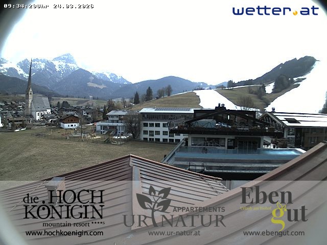 Archived image Webcam Maria Alm - View Hotel Hochkönigin