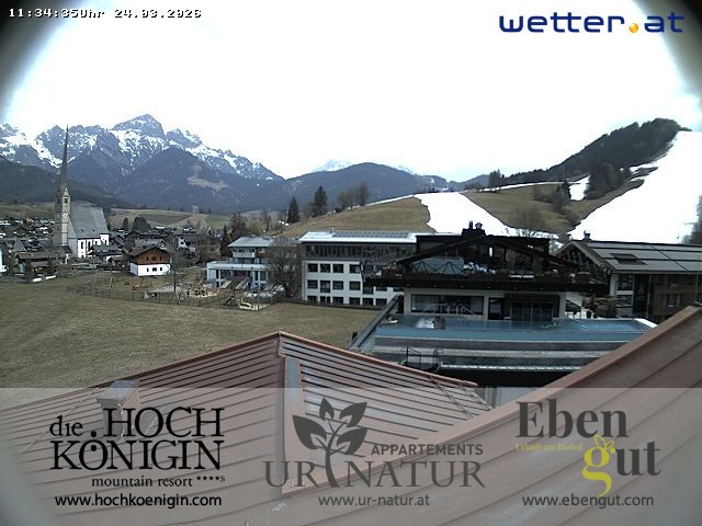 Archived image Webcam Maria Alm - View Hotel Hochkönigin