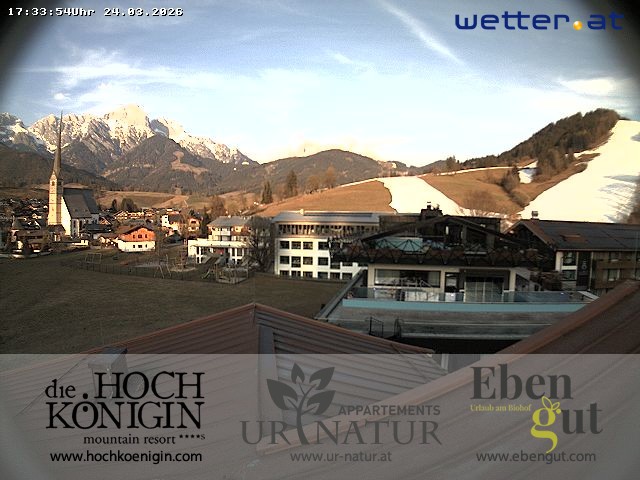 Archived image Webcam Maria Alm - View Hotel Hochkönigin