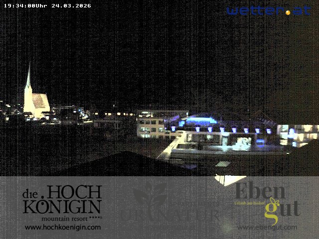 Archived image Webcam Maria Alm - View Hotel Hochkönigin