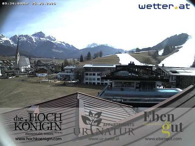 Archiv Foto Webcam Maria Alm: Ausblick Hotel Hochkönigin