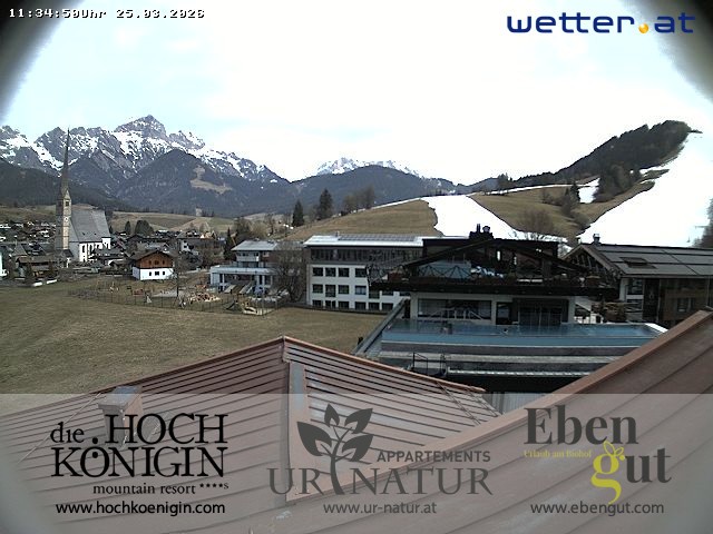 Archiv Foto Webcam Maria Alm: Ausblick Hotel Hochkönigin