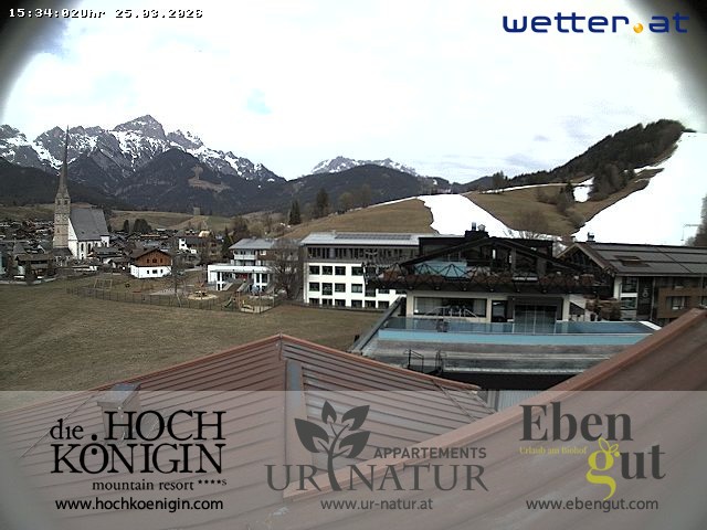 Archiv Foto Webcam Maria Alm: Ausblick Hotel Hochkönigin