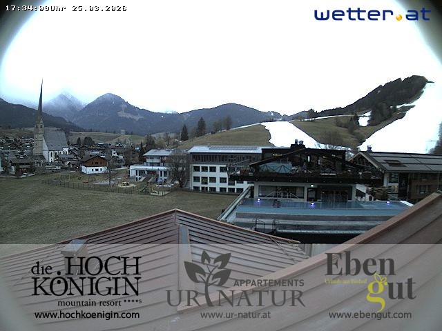 Archiv Foto Webcam Maria Alm: Ausblick Hotel Hochkönigin