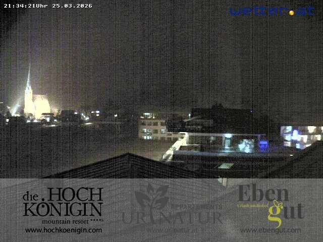 Archiv Foto Webcam Maria Alm: Ausblick Hotel Hochkönigin