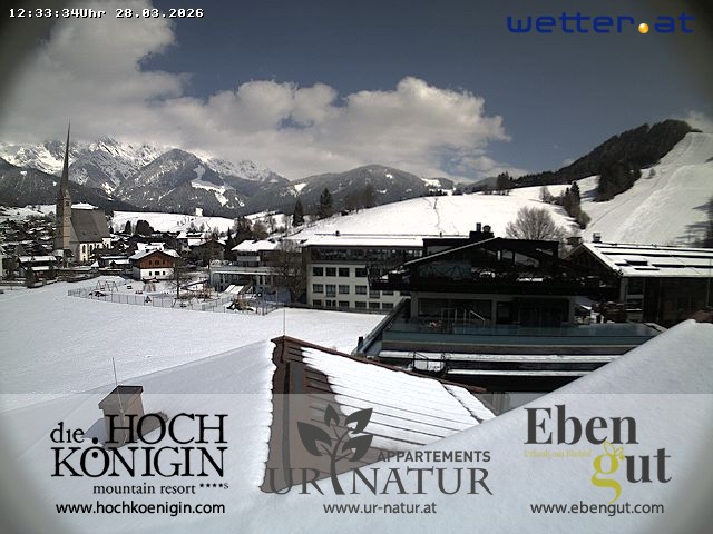 Archiv Foto Webcam Maria Alm: Ausblick Hotel Hochkönigin