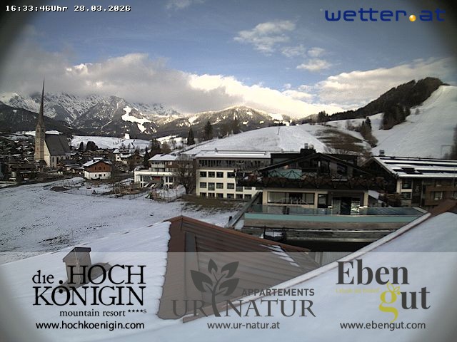 Archiv Foto Webcam Maria Alm: Ausblick Hotel Hochkönigin