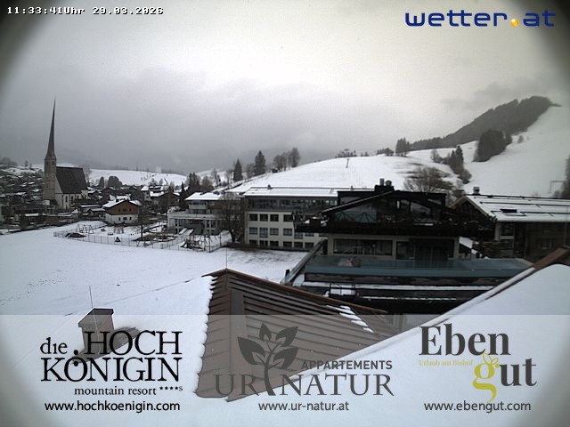 Archiv Foto Webcam Maria Alm: Ausblick Hotel Hochkönigin