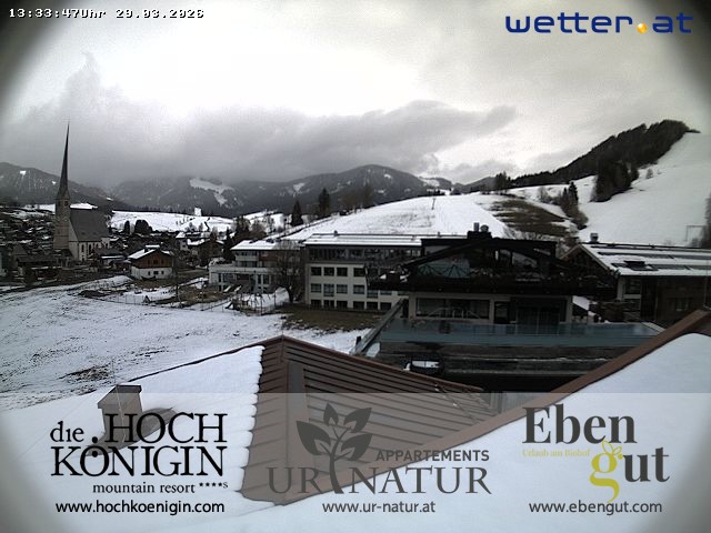 Archiv Foto Webcam Maria Alm: Ausblick Hotel Hochkönigin