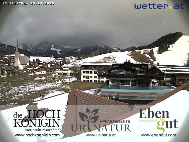 Archiv Foto Webcam Maria Alm: Ausblick Hotel Hochkönigin