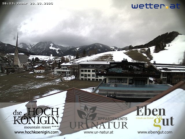 Archiv Foto Webcam Maria Alm: Ausblick Hotel Hochkönigin